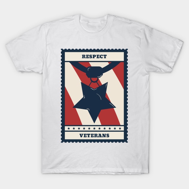 Respect Veterans T-Shirt by Aim For The Face